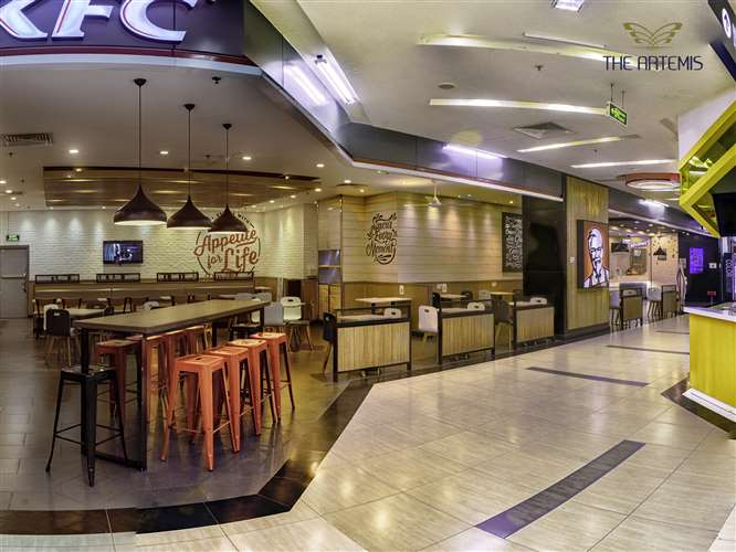 Khu vực mua sắm - vui chơi giải trí tại Artemis Tower